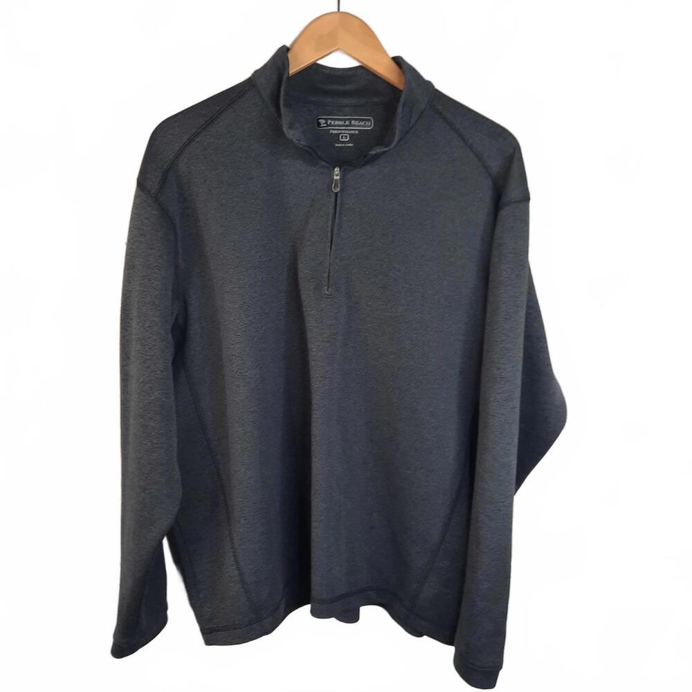 Pebble Beach Performance Men's Gray Long sleeves, Size‎ L